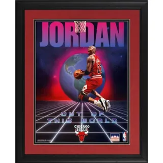 Photo of Vintage Michael Jordan Starline Poster Out of this World 22x34 - 1996 (Sealed) 