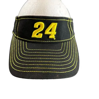 Photo of NASCAR Hendrick Motorsports 24 Jeff Gordon Black Visor Daryl Waltrip Autographed