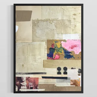 Photo of Original Mixed Media Abstract Modern Art Painting 18x24 "Thigmotropia" Signed