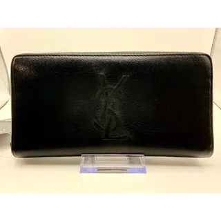 Photo of Saint Laurent YSL Black Leather Zip-Around Continental Wallet – Gold Hardware – Box & COA