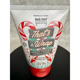 Photo of Perfectly Posh THAT'S A WRAP Big Fat Yummy Hand Creme Cream-Christmas Candy Cane