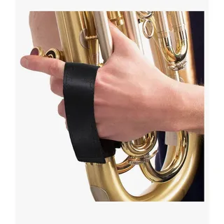 Photo of L-Roba EHS-SGL-1PC-BLK Euphonium Tuba Hand Strap Microfiber Cloth Brass Black