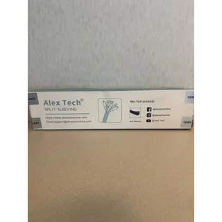 Photo of Alex Tech Split Sleeving 1/2 inch x 25 ft White Cable Sleeve Wire Loom Cord Wrap