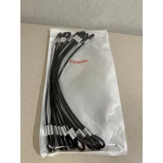 Photo of Floyutin 10 Pack Bungee Cord Loops 12 inch 4mm Black Tarp Gate Tie Down Straps