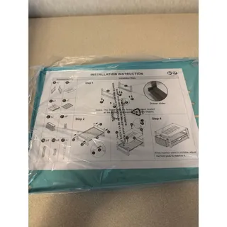 Photo of FE D3-2 Computer Monitor Stand Riser with Drawer Ventilated Metal Teal Blue