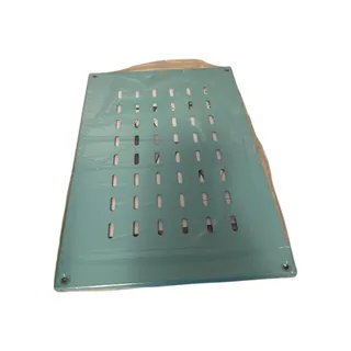 Photo of FE D3-2 Computer Monitor Stand Riser with Drawer Ventilated Metal Teal Blue