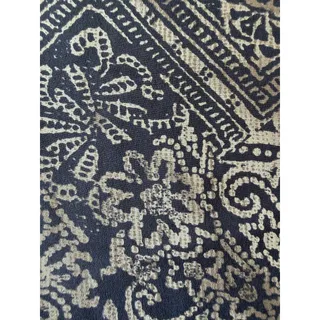 Photo of Vintage 90s Jones New York 100% Silk Geometric Batik Maxi Skirt 6 Boho Earthy