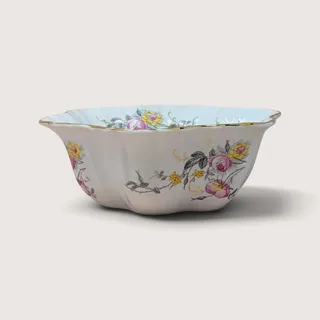 Photo of Vintage Porcelain Floral Serving Bowl German Studio