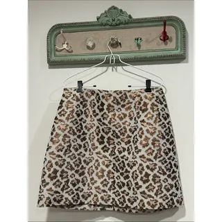 Photo of Lilly Pulitzer Metallic Leopard Mini Skirt in Brown gold White women’s 10 new
