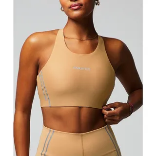 Photo of Fabletics No-Bounce Sports Bra S Tan High Impact Workout Compression Run Gym