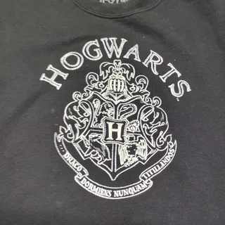 Photo of Harry Potter Hogwarts Crest Sweatshirt Girls Small Black