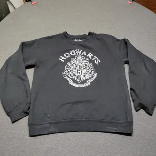 Photo of Harry Potter Hogwarts Crest Sweatshirt Girls Small Black