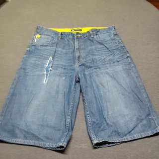 Photo of Vintage Ecko Unltd Jorts W38 Baggy Y2K Distressed Needs Button