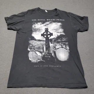 Photo of Devil Wears Prada Zombie Tour Tee Vintage Black Shirt Mens L