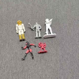 Photo of Vintage Action Figure Lot Sci Fi Military Robot Divers 5pc