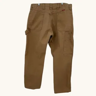 Photo of Wrangler Men's 34x31 Brown Carpenter Work Pants (see measurments)