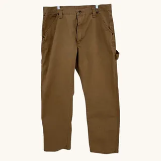 Photo of Wrangler Men's 34x31 Brown Carpenter Work Pants (see measurments)