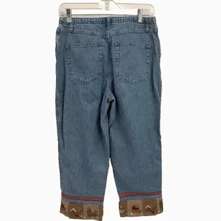 Photo of Vintage 2004 Christopher & Banks Womens 4 Cropped Jeans Country Kitchen Cuff
