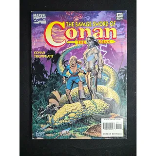 Photo of The Savage Sword of Conan #215 – Marvel Comics Magazine Nov1993 Tim Conrad Cover