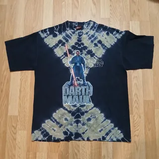 Photo of Vintage Darth Maul Star Wars Tie Dye T Shirt XL Y2K 90s