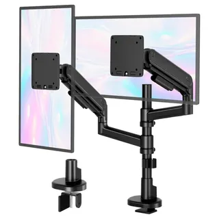 Photo of Dual Monitor Spring Arm Mount Stand Adjustable 17-40" VESA Clamp Desk Heavy Duty
