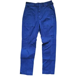 Photo of La Vie Preppy Career Utility Twill Belted Pants 26 Navy Blue Modern Workwear