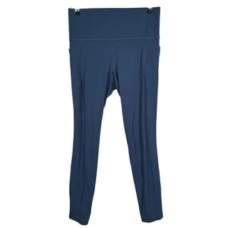Photo of Athleta Salutation Stash High Rise Leggings Medium Gray Teal Yoga Gym Athletic