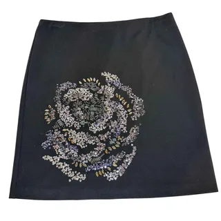 Photo of Saks Fifth Avenue Sequin Beaded Rose Mini Skirt 8