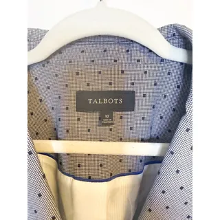 Photo of Talbots Sz 10 Black White Dot Houndstooth Blazer