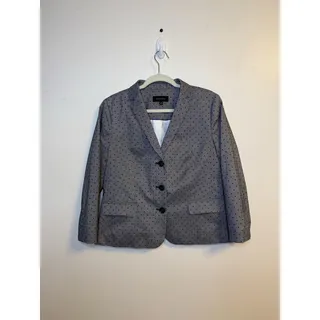 Photo of Talbots Sz 10 Black White Dot Houndstooth Blazer