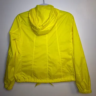 Photo of Talbots Bright Yellow Hooded Windbreaker Sz Sp
