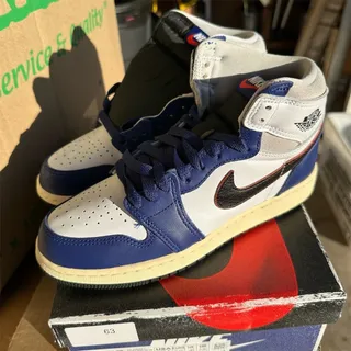 Photo of Air Jordan 1 Retro High OG GS Rare Air Sneakers Deep Royal Blue Size 5Y / 6.5 W