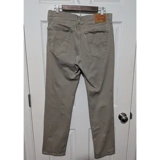 Photo of Levi's 541 Athletic Taper Stretch Pants - Khaki Tan Denim - Men's Size 34x34