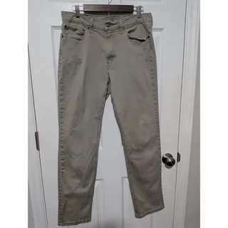 Photo of Levi's 541 Athletic Taper Stretch Pants - Khaki Tan Denim - Men's Size 34x34