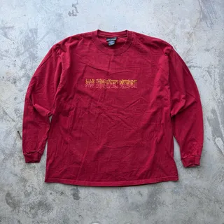Photo of Y2K No Boundaries “Same Thing Except Different” Red Long Sleeve XL
