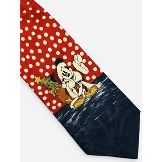 Photo of Disney Atlas Design Silk Mickey Mouse Polka Dots Christmas Vintage Necktie Italy