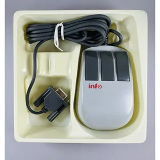 Photo of Info Mouse Mechanical ball 3 Button -Drivers On 5.25" Floppy for IBM PC AT or XT