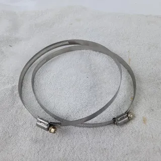 Photo of Unbranded 2-Pack 4-1/8"-7" (105-178mm) SS Worm Gear Hose Clamps Duct Pipe
