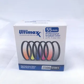 Photo of Ultimaxx 55mm Professional Gradual Color 6PC Filter Kit Studio Series w/ Case