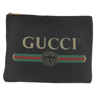Photo of Gucci Leather Clutch Bag Black