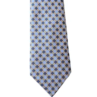Photo of Highly Sought After Vintage Piaget 100% Silk Men's Blue Tie With Multicolor Designs