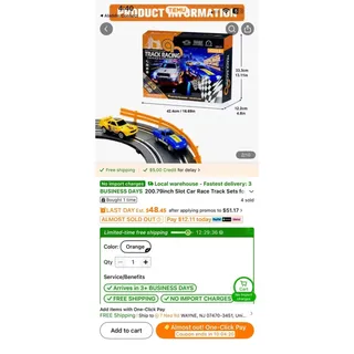 Photo of 1:64 Scale Track Racing Slot Car Set