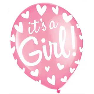 Photo of 100 Pcs “It's a Girl Balloons” 12” Pink Girl Latex Balloons for Baby Shower NEW
