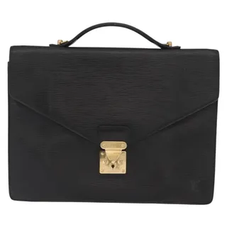 Photo of Louis Vuitton Epi Porte Documents Bandouliere Black Briefcase