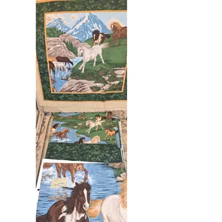 Photo of River Run by Springs Industries - Panel with coordinating fabric - Total of 6.5 Yards