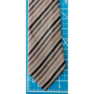 Photo of Vintage Hermès 100% Silk Men's Grey Tie With Multicolor Stripes