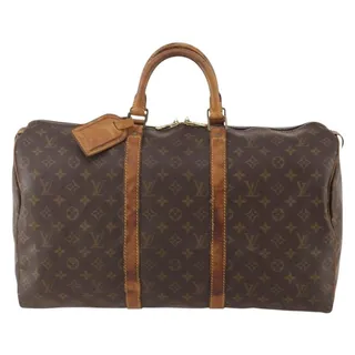 Photo of Louis Vuitton Monogram Keepall 50 Travel Bag Brown