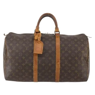 Photo of Louis Vuitton Monogram Keepall 50 Travel Bag Brown