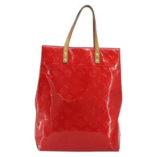 Photo of Louis Vuitton Monogram Vernis Reade MM Handbag Red