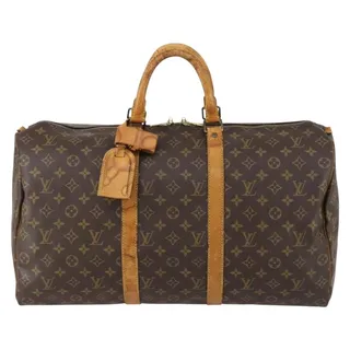 Photo of Louis Vuitton Monogram Keepall 50 Travel Bag Brown